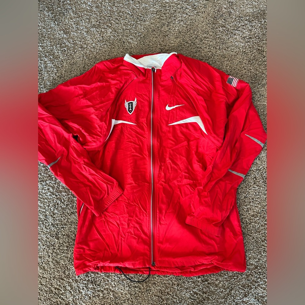 Vintage Y2K Nike Team USA Track Jacket Windbreaker Removable Sleeves XXL